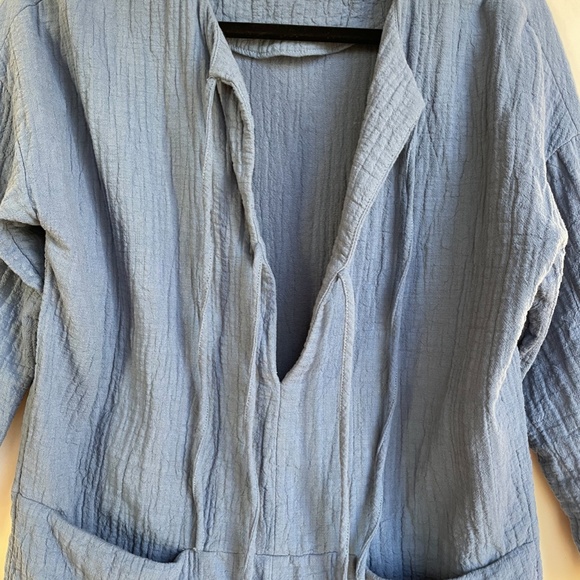 Indigo Blue Zara Jumpsuit Shorts Long Sleeve Small - Picture 4 of 9